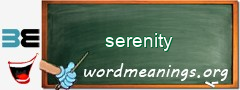 WordMeaning blackboard for serenity